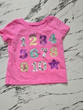 The Children's Place Pink Short-Sleeve Number Graphic Tee